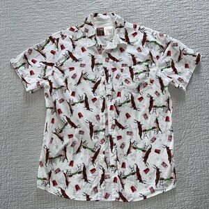 Spencer’s Deer Beer Pong Men's White Shirt - Size FITS LIKE A MEDIUM